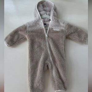 sherpa baby bunting suit